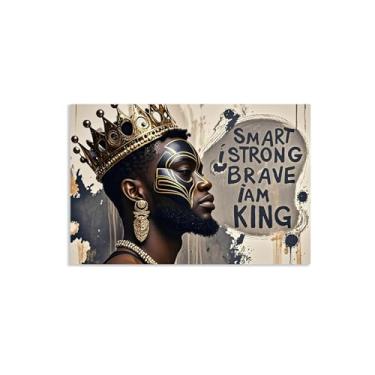 Imagem de SDYJ6GSW Pôster de arte negro motivacional para decoração de parede afro-americana, presentes de encorajamento inspiradores para homens, imagem de afirmações positivas, 60 x 40 cm (24 x 16 pol) pôster