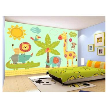 Imagem de Papel De Parede Infantil Zoo Safari Leão Baby 3,5M Azs330 - Você Decor