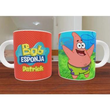 Imagem de Caneca Personalizada Personagens Bob Esponja Infantil Desenho Animado 