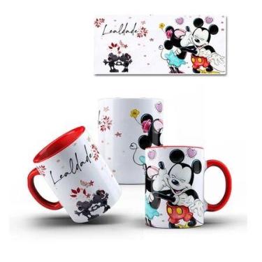Imagem de Caneca Mickey e Minnie COM SEU NOME Vermelha Vários Modelos - loja din