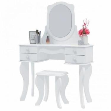 Imagem de Penteadeira Com Espelho Princesa Branco - CASA H