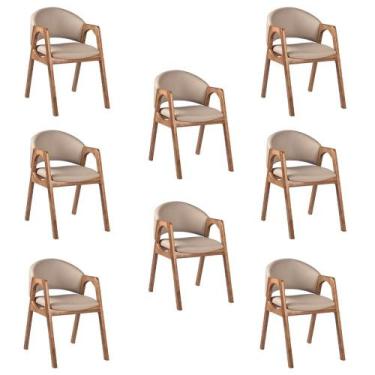Imagem de Kit 8 Cadeiras Decorativa Sala de Jantar Luxo Larissa Facto Fendi - Mo