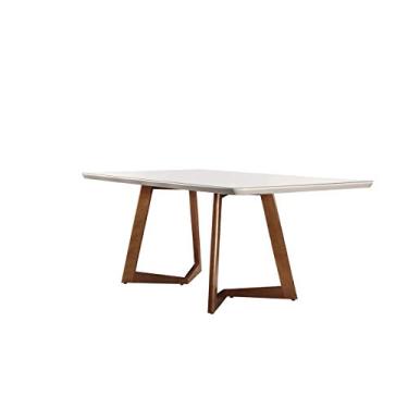 Imagem de Mesa de Jantar Munique 220cm Madeira com Vidro Mobillare