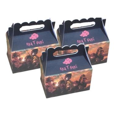 Imagem de Kit 10 Maletinhas Tema Akatsuki - Naruto Lembrancinha Festas e Aniversários