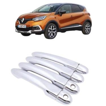 Imagem de Moldura Cromada 1 Ou 2 Furos Maçaneta Externa 4 Portas Captur 2017 Á 2