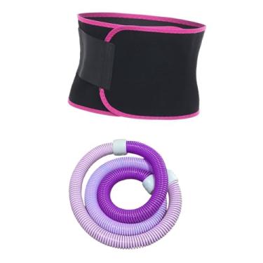 Imagem de simhoa Aro de ginástica com peso, arco de mola, confortável, adulto, treinamento em PVC, círculo de exercícios para cintura, viagem, pernas, esportes ao ar, 1.5 Kg