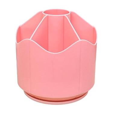 Imagem de Porta-lápis de mesa | Armazenamento de papelaria de mesa - organizador giratório de papelaria, organizador de mesa para pincéis, escola, casa, escritórios. Bairong