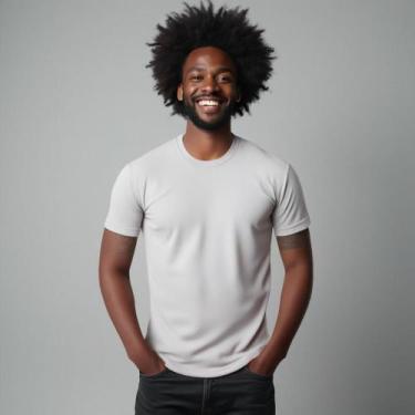 Imagem de Camisa Dry Fit Masculina Manga Curta Proteção UV 50 Branco - Fantasia 