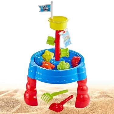 Imagem de Mesa De Areia - Mesa De Brincar Com Água | Brinquedo Educativo ao Ar Livre para Crianças Diversão no Jardim Quintal Varanda Praia para Meninos e Meninas