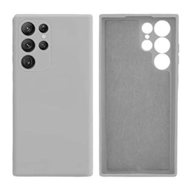 Imagem de Capinha Colorida Linha PREMIUM Compatível Com Samsung Galaxy S22 ULTRA Case Slim Flexível Aveludada 3 Camadas De Proteção DUPIN (CINZA)