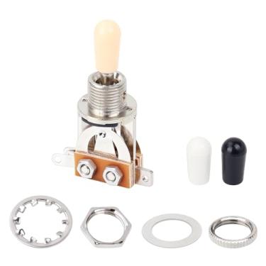 Imagem de Banworks Interruptor Seletor De Captador Métrico 3 Vias Para Guitarra Estilo Epiphone Epi Lp Les Paul Jt/Dwq-01 Cromada Com Ponta Creme