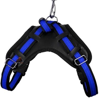 Imagem de Coleira Peitoral Cachorro Conjunto De Guia + Coleira Tipo Peitoral Para Pet Pequeno Médio e Grande(Peto com Azul,M)