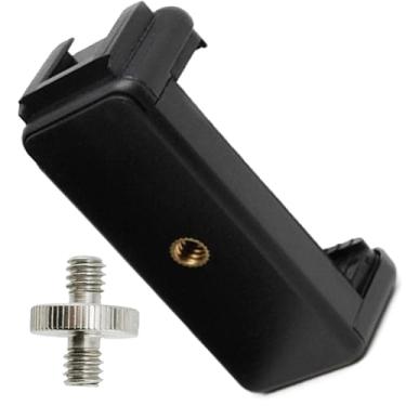 Imagem de Suporte Clipe p/Smartphone C/Rosca 1/4 e trilho p/Flash + Parafuso Inox Duplo 1/4 1/4