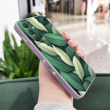 Imagem de Capa de celular com estampa de folhas para Samsung Galaxy A55 A35 A25 A15 A56 A36 A26 A16 A06 A05 A05S A54 A34 A24 A14 A04 A04S A04E 4G 5G, roxo claro, para A05S