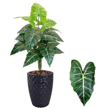 Imagem de Planta Artificial Jiboia Com Vaso Completo Casca Decoração - Flor Imp