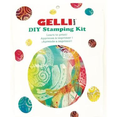 Imagem de Gelli Arts Conjunto de carimbos de placa de gel faça você mesmo – Placa de impressão em gel 12 x 12 cm e suprimentos para monoimpressão e fabricação de carimbos personalizados