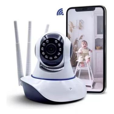 Imagem de Babá Eletrônica Wifi Sem Fio Visão Noturna Microfone Hd Ip Infantil gi