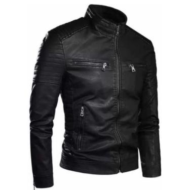 Imagem de Jaqueta Masculina Casaco Moderna Frio Motoqueiro - Vmong, Preto, G