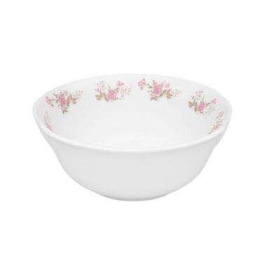 Imagem de Bowl Tigela Cumbuca Caldos Sobremesas Flowers Pink Vidro 400ml Em Casa