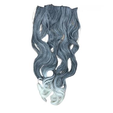 Imagem de Aplique Tic Tac de Cabelo Orgânico 70cm 150g – Textura Natural Similar ao Cabelo Humano (1T/WHITE_ONDULADO)