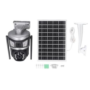 Imagem de Câmera de segurança solar sem fio 4mp 3k HD 360 ° PTZ Câmera de vigilância de wi -fi de movimento inteligente PTZ com painel solar para segurança de segurança doméstica Material