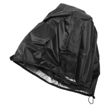 Imagem de KESYOO Garden Wagon Capa de chuva carrinho de mão impermeável para movimentação de gramado cobertura de rede de vagão proteção protetora carrinho dobrável dobrável protetor de carrinho preto tecido