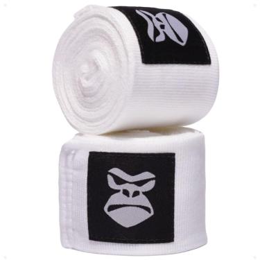 Imagem de Bandagem Fita Elástica 3 Metros Boxe Muay Thai Treino Protetor Mao Punho Gorilla (Branco)