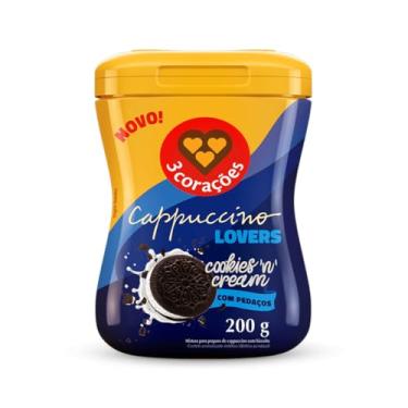 Imagem de 3 Corações Cappuccino Sabor Cookies n' Cream, 200g