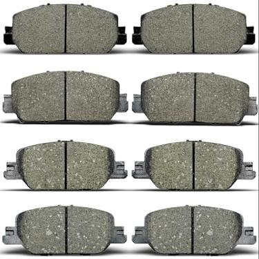 Imagem de TALAMOYI Substituição para pastilhas de freio dianteiras e traseiras Kits de freio de cerâmica para Honda CR-V 2017/2018/2019 (D2036 D2037)