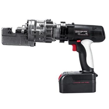 Imagem de Recarregável Cortador De VergalhãO EléTrico,Corta vergalhões #6 de 4 a 20 mm de diâmetro até 3/4 de polegada, cabeça de corte giratória de 360°,Com baterias e armazenamento