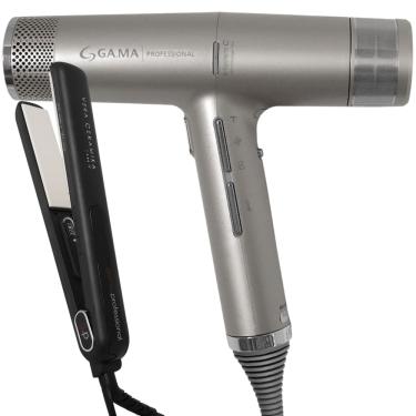 Imagem de Kit Secador iQ3 Gray e Prancha G-Evo Vera Ceramika