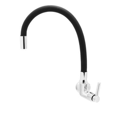 Imagem de Torneira De Parede Cozinha Banheiro Gourmet Preto Flexível
