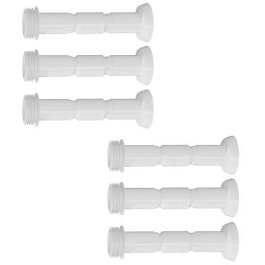 Imagem de Kit 6 Tubo Ligação Flexível Canopla Vaso Sanitário Branco