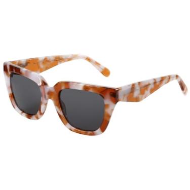 Imagem de Óculos de sol da moda com proteção UV polarizada para mulheres, armação de acetato, presente, HD4, BH01