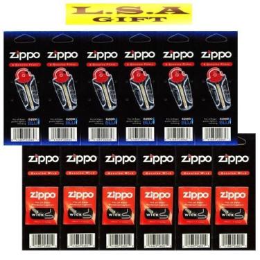 Imagem de Lighter Zippo 6 Flints, 6 pavios, pacote com 12 pacotes econômicos