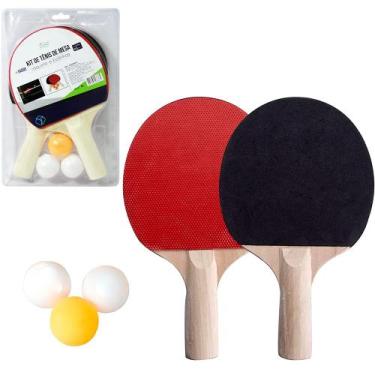 Imagem de Raquete de ping pong com 2 pecas + 3 bolinhas - FU XING