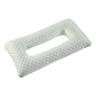 Imagem de SiaBiced Travesseiro para piercing de orelha, protetor auricular portátil, respirável, confortável e relaxante com furo para orelhas furadas, Verde