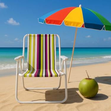 Imagem de Cadeira de Praia Dobrável Área Externa Varanda Jardim Banco (Sortidas)
