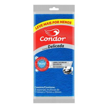Imagem de Esponja CONDOR Dupla Face Delicada c/ 3Un R.1529