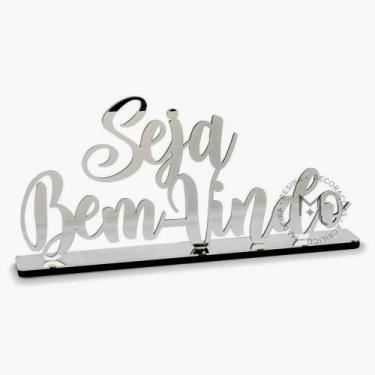 Imagem de Seja Bem vindo -Placa Decorativa  Enfeite De Decoração luxuoso - Magic