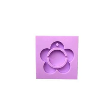 Imagem de R23 molde de silicone resina chaveiro flor - confeitaria dos moldes