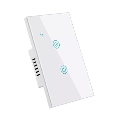 Imagem de Interruptor Touch Wifi Inteligente 2 Botões Aitek Alexa Google - PONTO