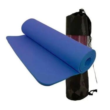 Imagem de Colchonete Tapete Para Exercício Funcional Yoga - Mbfit Azul