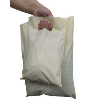 Imagem de KIT 20 SACOLAS BOCA DE PALHAÇO COM TEXTURA 30X40 Opções, AMARELO BEBÊ