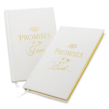 Imagem de Livros de votos de casamento MUUJEE promete ao meu noivo e noiva