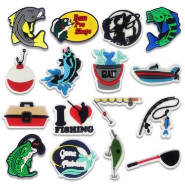 Imagem de 16 peças de beisebol, futebol, vôlei, caminhão, acampamento, terror, pesca, animais de estimação, fazenda, ganso, panda e pingentes, sandálias para crocodilo, bolha, sandálias tamancos, decorações de