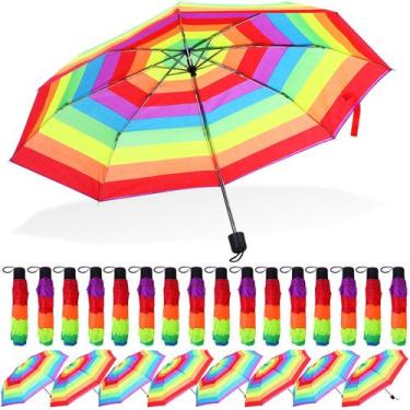 Imagem de Guarda-chuva Silkfly Rainbow Compact Portable Tri Fold x24