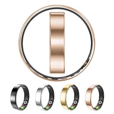 Imagem de Rastreador de saúde Smart Ring Yuehetian ultrafino em ouro rosa