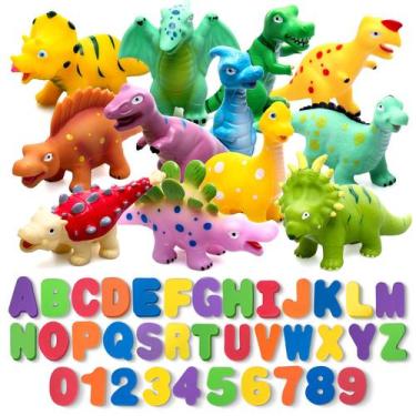 Imagem de Brinquedos de banho Hely Candy Dinosaur Mold Free com letras de 18 mes