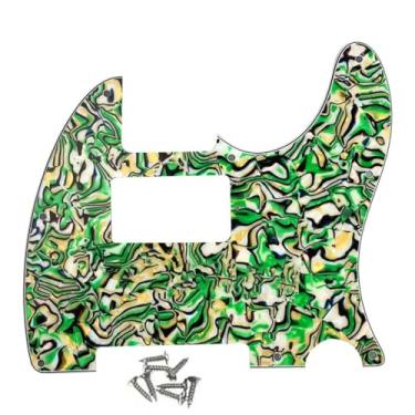Imagem de ROZILO 8 furos Tele Pickguard Guitarra Humbucker Pick Guard Fit EUA/Mexican Fender Standard Telecaster Green Shell